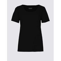 ms collection pure supima cotton scoop neck t shirt