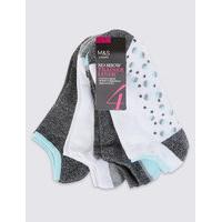 M&S Collection 4 Pair Pack Trainer Liner Socks