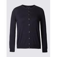 M&S Collection PLUS Ribbed Round Neck Cardigan