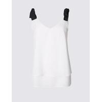 M&S Collection Double Layer V-Neck Vest Top