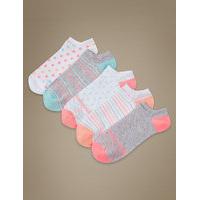 ms collection 5 pair pack cotton rich trainer liner socks
