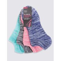 ms collection 4 pair pack trainer liner socks