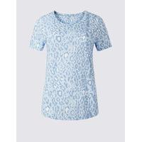 M&S Collection Animal Print Short Sleeve T-Shirt