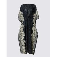 M&S Collection Cotton Rich Printed Kaftan