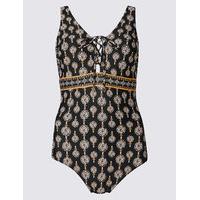 M&S Collection Secret Slimming Foulard Print Swimsuit