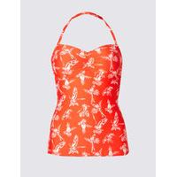 M&S Collection Secret Slimming Parrot Print Tankini Top