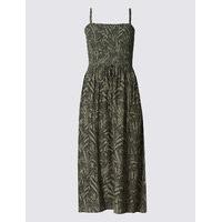 ms collection animal print midi dress