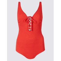 M&S Collection Secret Slimming Lace-up Swimsuit