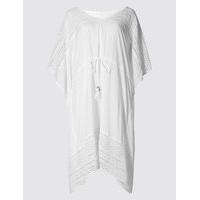 M&S Collection Pure Modal Crochet Lace Kaftan