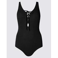 M&S Collection Secret Slimming Lace-up Swimsuit