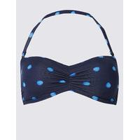 ms collection spotted bandeau bikini top