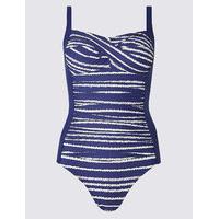 M&S Collection Secret Slimming Striped Twisted Swimsuit