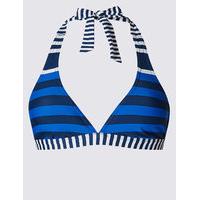 M&S Collection Striped Triangle Bikini Top