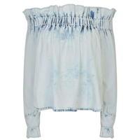 MSGM Acid Wash Bardot Top