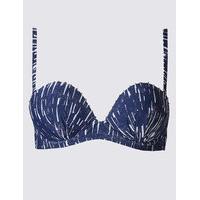 M&S Collection Shard Print Push-up Bikini Top B-E