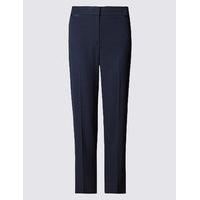 M&S Collection PETITE Grosgrain Trim Slim Leg Trousers