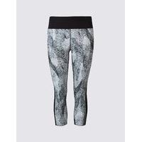 ms collection printed cropped leggings with cool comfort technology