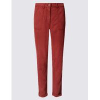 M&S Collection Patch Pocket Turn Up Tapered Leg Trousers