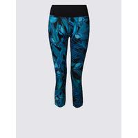 M&S Collection Tropical Print Cropped Leggings