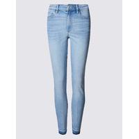 M&S Collection Dropped Hem High Rise Skinny Leg Jeans