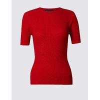 ms collection crew neck short sleeve jumper