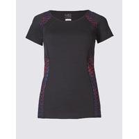 M&S Collection Performance Track Print T-Shirt