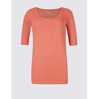 ms collection pure cotton scoop neck half sleeve t shirt