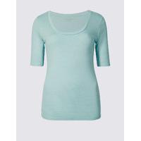 ms collection pure cotton scoop neck half sleeve t shirt