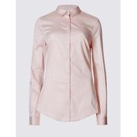 M&S Collection Cotton Rich Longline Shirt