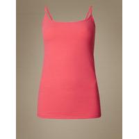 M&S Collection Cotton Rich Strappy Vest