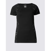 M&S Collection Strobe Print Short Sleeve T-Shirt