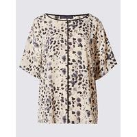M&S Collection Animal Print Short Sleeve Shell Top