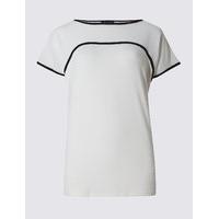 M&S Collection Contrasting Edge Short Sleeve T-Shirt