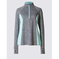 M&S Collection Performance Marl Running Top