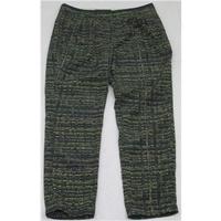 ms limited collection size 10 green printed trousers