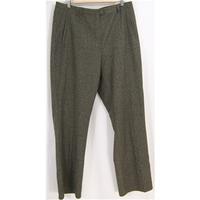 ms autograph size 16 dark green wool mix trousers