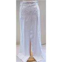 M&S Per Una, white wide cut trousers size 10 M Per Una - White - Trousers