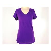 M&S Collection Size 8 Purple V-Neck T-shirt