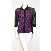 ms size 10 purple tiger striped blouse ms marks spencer size 10 purple ...