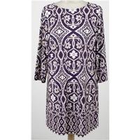 M&S, size 16 purple & cream patterned tunic