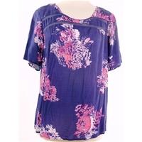 M&S CollectionSize 8 Royal Purple and Pink floral print summer top