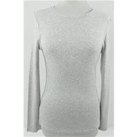 ms collection size 8 long sleeved grey cotton top