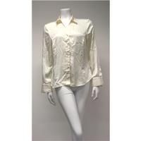 M&S Size 14 Silk Style Cream Blouse M&S Marks & Spencer - Size: 14 - Cream / ivory