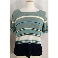 M&S Marks & Spencer - Size: 18 - Blue stripe - Short sleeved knit top