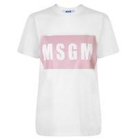 msgm printed logo t shirt