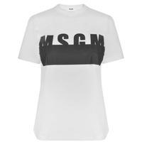 msgm printed logo t shirt