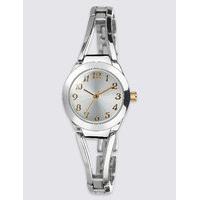 M&S Collection Round Face Open Bar Bracelet Watch