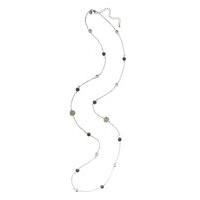 M&S Collection Silver Plated Assorted Station Beads Long Necklace