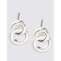 M&S Collection Silver Plated Figure Stud Earrings