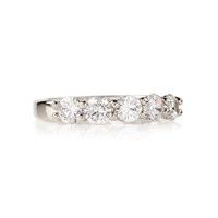 M&S Collection Platinum Plated Diamanté Band Ring